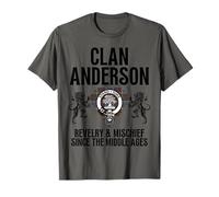 Anderson Clan Scottish Name Coat Of Arms Tartan Family Party T-Shirt