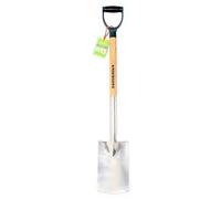 Andersons Garden Border Spade, Stainless Steel Blade, Ash Wood Shaft, D-Shape Plastic Handle