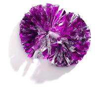 Anderson's Metallic Hot Pink & Silver Foil Baton School Spirit Shakers, Cheerleader Pom Poms, Football, Basketball, Homecoming Squad, Team, Party, Dance, Club, Performance, Fan Celebration Pack of 2