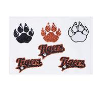 Anderson's Tigers Glitter Body Decals, 12 per Pack, Tattoos, Cheek Cheers, Eyeblacks, Fan Gear, Sports Fan Gear,School Spirit, Football Cheerleader Accessories, Homecoming