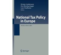 Andersson - National Tax Policy in Europe To Be or Not to Be - New h - P555z
