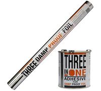 Anderton Damp Proof Foil Lining Paper 10 Metres Plus 500ml Adhesive