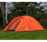 Andes Double Skin Dome 4 Man Berth Camping Festival Family Tent, Orange