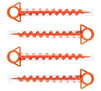 Andes Orange Heavy Duty Ground Anchor Camping Stake Threaded Tent & Gazebo Pegs (pack of 4)