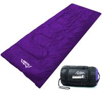 Andes Palermo 250 2 Season Envelope Rectangle Camping Sleeping Bag, Lilac