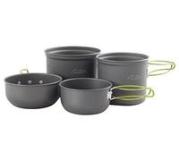 Andes Portable 3-4 Person Aluminium Camping Hiking Pot & Pan Cookware Set