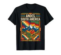 Andes South America Mountains Terraces Vintage Art T-Shirt