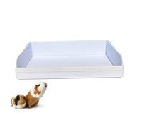 Andescobo Guinea Pig Litter Box Guinea Pig Kitchen for All C&C Cages,Guinea Pig Hay Box Keep The Guinea Pig Cage Clean and Tidy. White