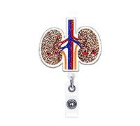 ANDGING Kidney Nurse Badge Reel Holder, Urine Good Hands Badge Reels Retractable for Nurses, Cute Funny Badge Clip RN LVN LPN CNA Nursing Student Essentials, Name Card Badge with Alligator Clip