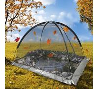 ANDGOAL Pond Cover Garden Net with Tent Ropes and Zippers, Nylon Pond Net Keeps Out Leaves, Animals, Debris for Garden Vegetable Plants Fields,Yard Pond 9X12 FT