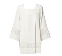 ANDHOM Catholic Premium Clergy Vestment Set Elegant White Surplice with Pleated Lace Details, White, S