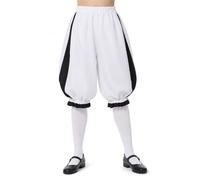 ANDHOM Medieval Striped Bloomers Pantaloons Pumpkin Shorts Ruffled Lantern Pants for Halloween Clown Jester Pirate Renaissance Faire Gothic Cosplay Costume