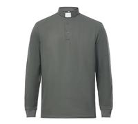 ANDHOM Men's Clergy Tab Collar Polo Shirt Long Sleeve Pastor Minister Preacher Shirt Priest Tops Gray