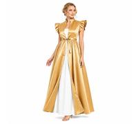 ANDHOM Regency Jacket Coat Vintage Open Front Shiny Medieval Outerwear