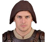 ANDHOM Robin Hood Hat, Bycocket Medieval Hat for Men, Brown, Halloween Cosplay, One Size (Brown)