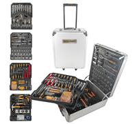 Andiarbeit® "All-Rounder" Trolley Tool Case 1000-Pcs Silver Black New