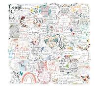 Andibro 100pcs Inspirational Bible Stickers, Jesus Christian Stickers Bible Verse DecorateVinyl Waterproof Motivational Words Decals for Water Bottle Laptop Skateboard Guitar Luggage