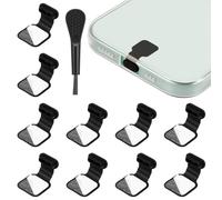Andibro 10PCS USB C Dust Plugs, Silicone Anti Loss Port Covers with Adhesive Compatible with Laptops All Type C Devices