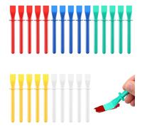Andibro 25Pcs Colored Plastic Smear Spreaders, Plastic Smear Sticks Craft Tools Easy Clean Glue Scrapers for DIY Art Leather Brush Set Easy Clean Polypropylene Spreader 5 Colors