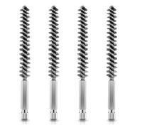 Andibro 4 Pcs Golf Clubs Head Hosel Brush, Stainless Steel Shaft Ferrules Electric Drill Wire Cleaning Tool for Deeply Clean Debris Dust Glue in Club Hosel Holes Wood Iron