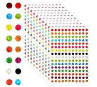 Andibro 5280PCS Sparkle Round Dot Stickers, 1/4 Inch Multicolor Circle Color Coding Labels for Behavior Chart Office Art DIY Planner