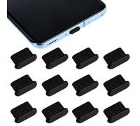 Andibro USB C Port Dust Protection Plugs, 12 Pcs Type C Silicone Dust Covers Phone Type-C Port Protective Caps Anti Dust Charging Plug Protectors Silicone Case Compatible with Laptop Smartphones(B)
