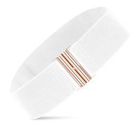 Andibro Wide Elastic Belt for Women, Stretch Waist Belt Ladies Dress Buckle Belt Vintage Cinch Belt Adjustable Waistband (White)