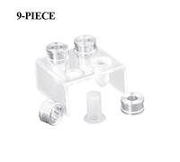 Andifany 9-piece DIY 12.1mm simple lipstick filling tube silicone mold aluminum ring four-hole bracket homemade lipstick tool simple set Silicone mold style: beak; roses; nails; love