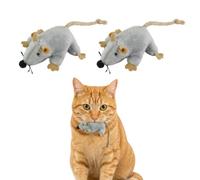 Andiker 2 PC Mouse Cat Toys, Cute Cat Chew Toy with Ring Box to Kill Time