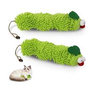 Andiker 2 PCS Catnip Cat Toys, Caterpillar Shape Cat Chew Toy with Crinkle Paper and Silvervine, Interactive Cat Toys for Indoor Cats to Kill Time