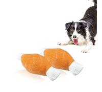 Andiker 2pcs Dog Squeaky Toy, Dog Chicken Legs Bone Pet Funny Squeaky Toy Dog Plush Toy for Small Medium Large Dogs and Cats (2pc)