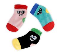 Andiker 3Pcs Cat Crinkle Toys, Plush Cats Toy Embroidered Hide and Seek Socks with Crinkle Sound Inside, Scratch Bite Kick and Reduce Boredom Interactive Cat Toys for Indoor Cats and Kittens