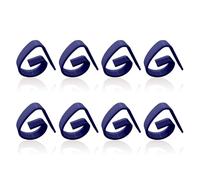 Andiker 8 Pcs Tablecloth Clips, Reusable Lightweight Plastic Picnic Tables Clips for 0.2-1.5in Thick Desk Durable Table Cloth Clips for Party Restaurant Weddings Graduation Table (Dark Blue)