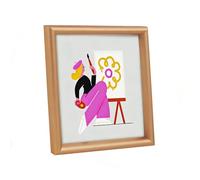 Andiker 8x8 IN/20x20 CM Floating Frame, Metal Photo Frame with Double-sided Acrylic Glass, Adjustable Angle Tabletop and Wall Displays Square Picture Frame for Office Wedding Home (8X8)