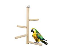 Andiker Bird Perches, Natural Tree Branch Birdcage Pole with Green Leaves, Paw Grinding Stick, Parrot Chew Toys for Parrots, Macaws, Parakeets, Conures, Cockatiel, Budgie (A)