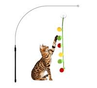 Andiker Cat Teaser Toy, Lifelike Persimmon String Cat Catnip Toy with Bell and 16.9 in Extra Long Plush Ribbon Stimulating Hunting Instinct, Hanging Interactive Cat Toy for Indoor Cats