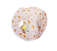 Andiker Cat Tent, 3 Holes Safe and Strong Cute Cats Tunnel Collapsible Easy to Carry Cat House for Indoor Cats Kittens Hiding Playing Training Sleeping (Square Carrot)