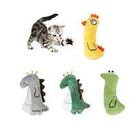 Andiker Catnip Toys, 4pc Plush Cat Interactive Toys for Indoor Cats, Cute Cartoon Catnip Chew Toys for Grinding, Teeth Cleaning(4PCS))