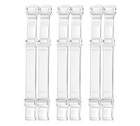 Andiker Clear Bra Straps, 3Pairs Invisible Adjustable Bra Shoulder Straps Replacement, Non-Slip Women’s Bra Strap Holder for Summer,Suspenders,Vests (15mm)