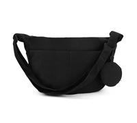 Andiker Crossbody Bag for Women, Large Capacity Canvas Shoulder Bag with 2 External Pockets 1 Detachable Mini Bag Causal Ladies Cross Body Bag with Adjustable Shoulder Strap (Black)