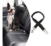 Andiker Dog Seat Belts for Cars, Anti-shock Dog Seat Belt with Elastic Nylon Bungee Buffer, Safety Heavy Duty Elastic Lead Harness for Small Medium Large Dogs (black)