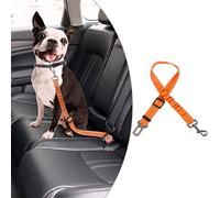 Andiker Dog Seat Belts for Cars, Anti-shock Dog Seat Belt with Elastic Nylon Bungee Buffer, Safety Heavy Duty Elastic Lead Harness for Small Medium Large Dogs (orange)