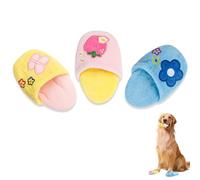 Andiker Dog Squeaky Toy, 3 Pack Cute Plush Dog Toys with a Squeaker for Small Medium Dogs Teething Chewing Training Playing, Slipper Shaped Dog Enrichment Toys to Relieve Boredom