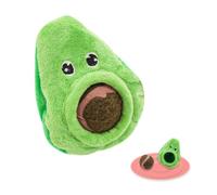 Andiker Dog Squeaky Toy with Plush Crinkle Fabric and Puppy Tennis Balls Inside, Cute Fruit Shapes Creative Dogs Chew Toy Interactive Dog Toys for Indoor Dogs Chasing Chewing Entertaining (Green)