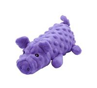 Andiker Dog Squeaky Toys, 24.5 cm/10in Plush Dog Toy Soft Dog Chew Toys in Pig Shape for chewing biting, Stuffed Dog Toys with a 9.5 cm Squeaker and Crinkle Paper for All Breed Sizes Dogs (Purple, 1)
