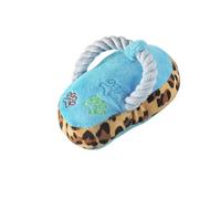 Andiker Dog Squeaky Toys, Cute Slipper-Shaped Dog Chew Toy with a Squeaker, Bite-Resistant Interactive Dogs Toys for Small and Medium Sized Dogs (Blue)