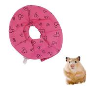 Andiker Hamster Collar, Adjustable Bird Collar Small Pet Protection Cone After Surgery to Prevent Licking for Hamster, Rabbit, Guinea Pig Small Animals (Pink, L)