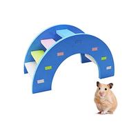 Andiker Hamster Rainbow Bridge Climb and Play Toy, Small Animal Activity Toy Boredom Breaker, DIY Cage Accessories for Small Pets (Blue, Bridge)