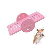Andiker Hamster Seesaw, Hamster Rainbow Bridge Climb and Play Toy, Hamsters Activity Toy Boredom Breaker, DIY Hamsters Cage Accessories for Small Pets (Pink, Seesaw)
