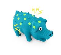 Andiker Natural Latex Dog Squeaky Toy, Pig-Shaped Dog Chew Toys for Teeth Cleaning, Mini Puppy Chew Toy for Small Dogs to Relieve Stress and Reduce Boredom (blue)